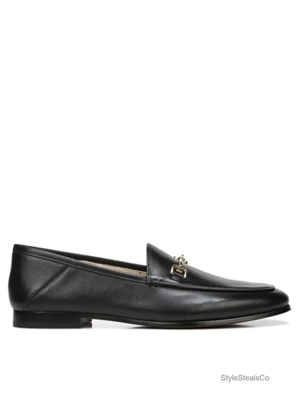 Women's Leather Bit Loafer - Gold Hardware - Slip-On